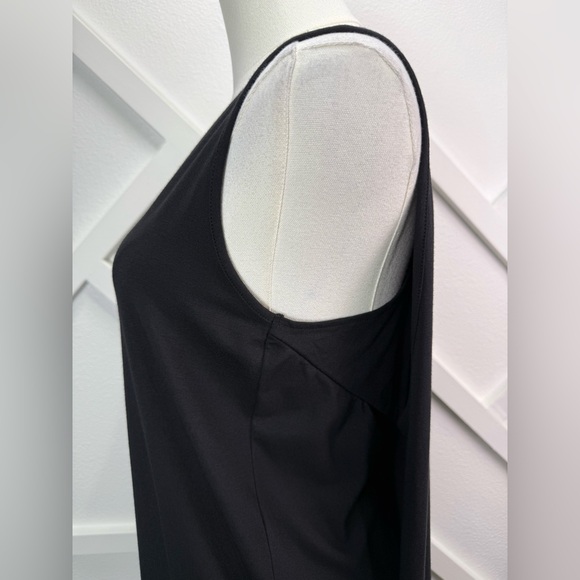 NWT Cuyana Drape-Back Midi Dress Black Pima Cotton Size Medium - Picture 6 of 15